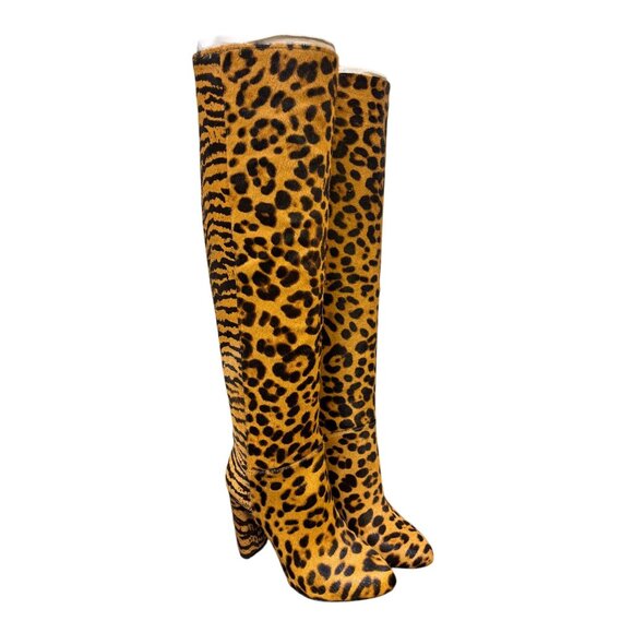 Antonio Melani Animal Print Knee-High Boots Size 5 New With Box - Picture 2 of 10